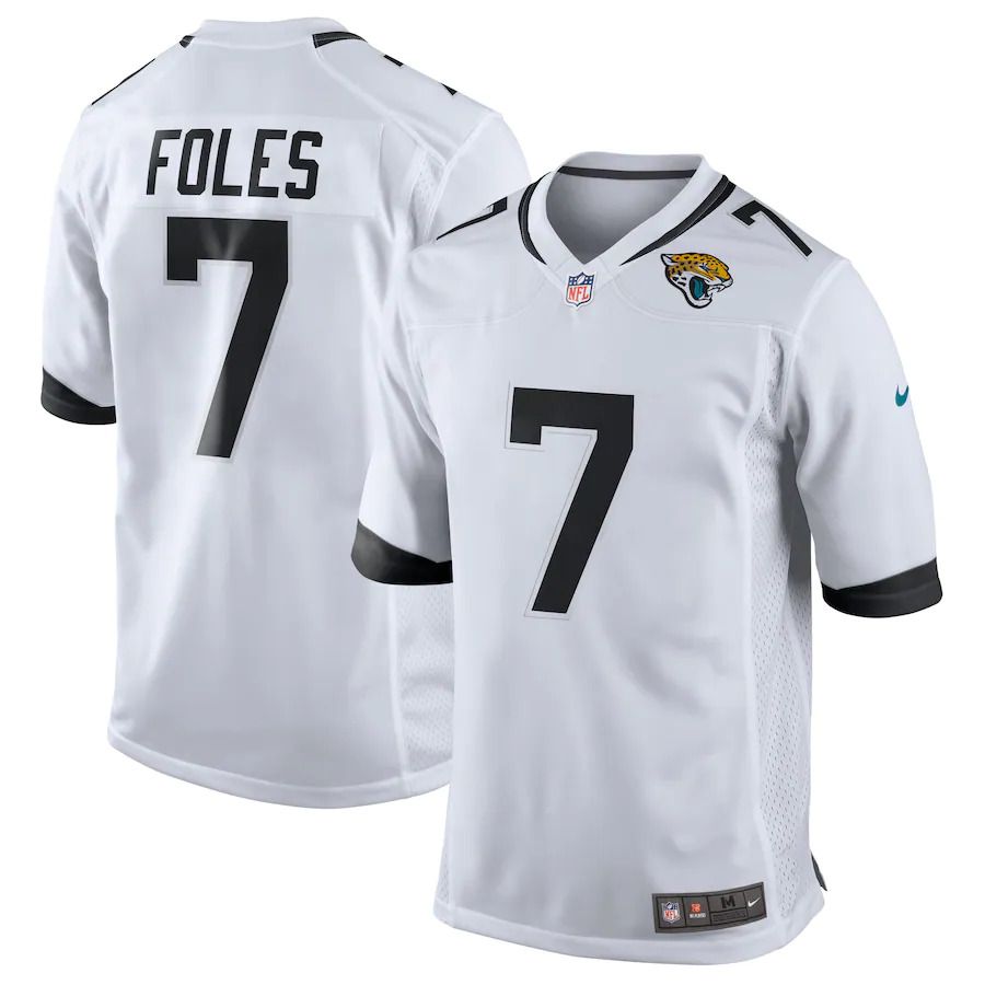 Men Jacksonville Jaguars #7 Nick Foles Nike White Game NFL Jersey